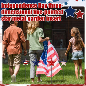 Pickmesh metal yard sign featuring flag motif, sturdy stake for porch or lawn.