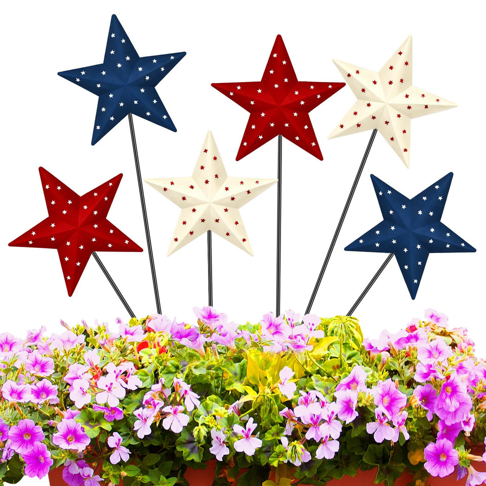 Pickmesh patriotic yard decor flag stake 12in adds color to your garden for July 4th