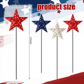 Pickmesh patriotic yard decor star stake highlights red, white, blue in outdoor space