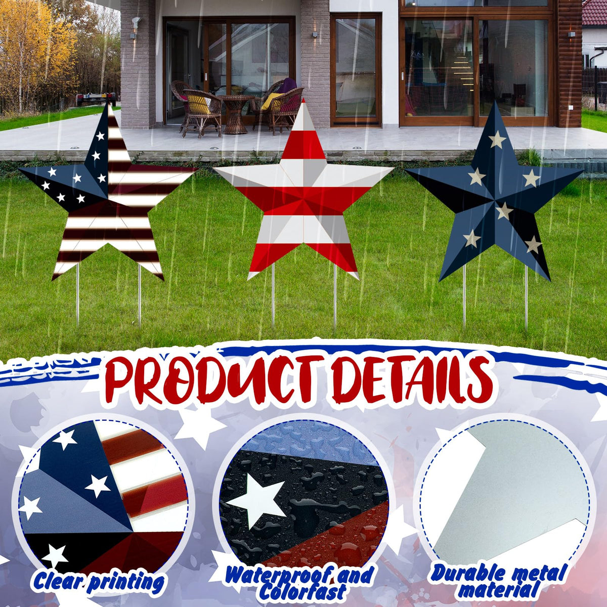 Pickmesh patriotic yard sign weatherproof for outdoor use