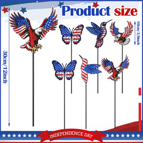 Pickmesh US flag yard stake with red white blue colors