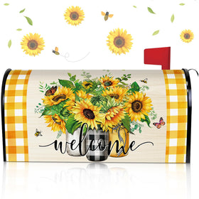 Pickmesh sunflower mailbox cover adds cheerful curb appeal and weather resistance.