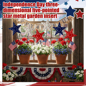 Pickmesh US flag garden sign metal 12in acts as a bold outdoor focal point