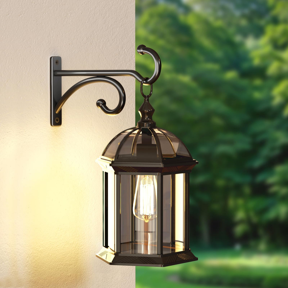 Pickpiff basket hanger hook elevates garden accents with a sleek black tone.