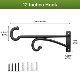 pickpiff 12-inch hook for bird houses and garden accents