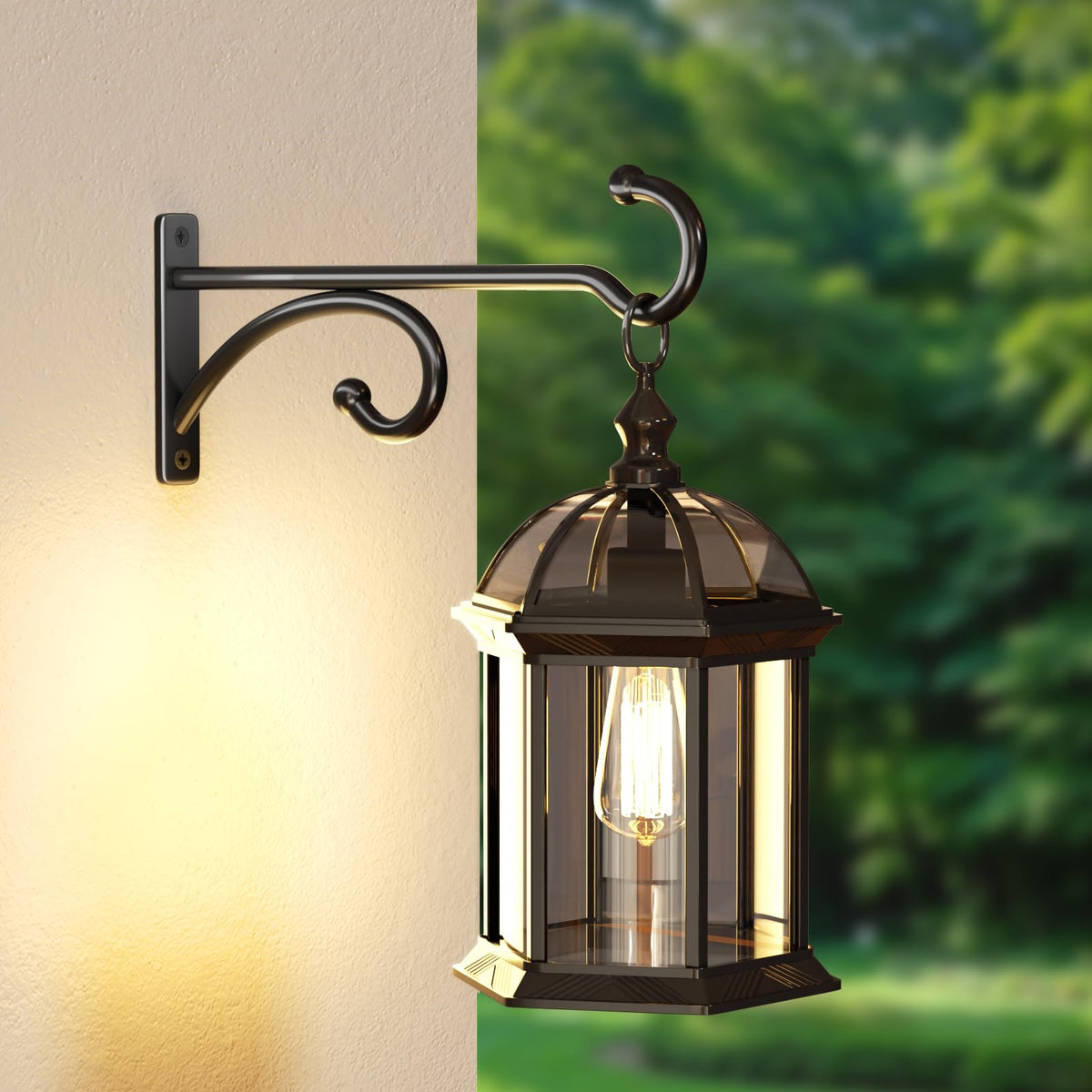 Pickpiff bird house hook metal for easy garden mounting.