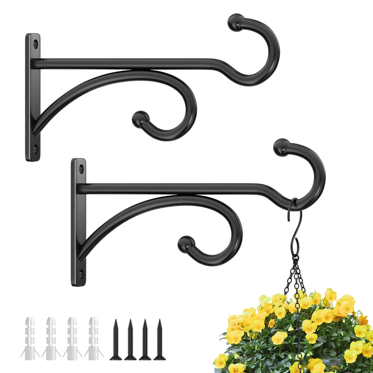 Pickpiff garden decor hook suits porches, balconies, and living spaces.