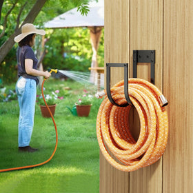 Pickpiff hose holder wall-mount side view showing durable construction.