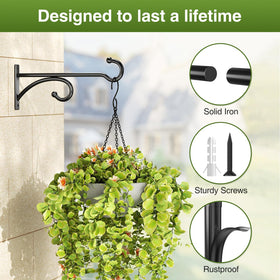Pickpiff plant wall hook metal black complements modern decor.
