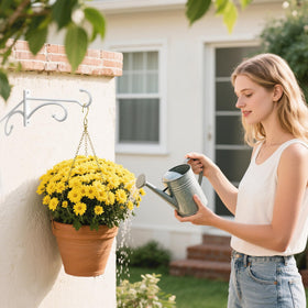 Pickpiff white planter hook ideal for hanging baskets and decor.