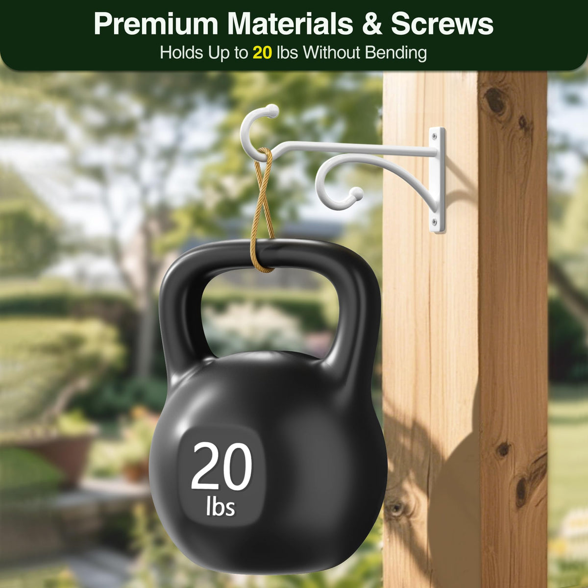 Pickpiff wind chime hanger for weather-resistant outdoor display.