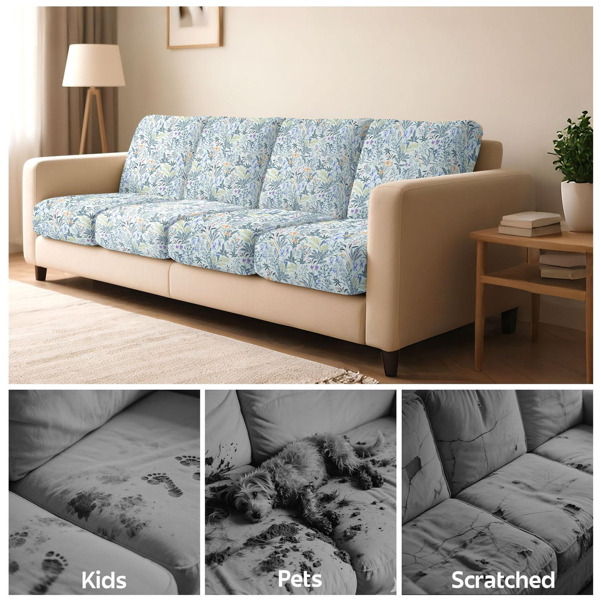 pickyNproud light cyan covers fit chairs and sofas for quick updates
