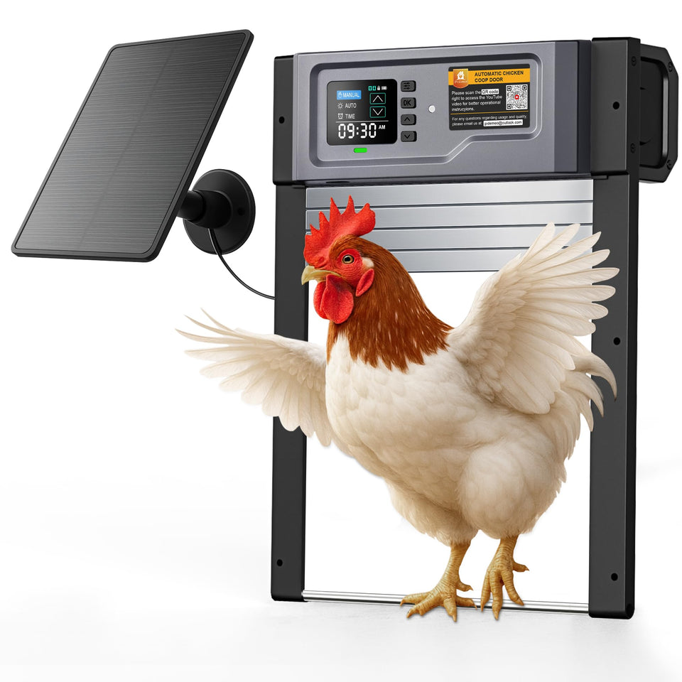 Pidemeo coop door solar panel for long-lasting power and reliability.