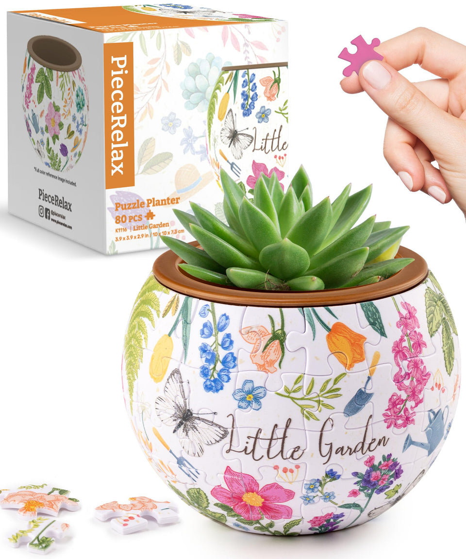 PieceRelax 3D Puzzle Planter in an elegant finish for indoor plants