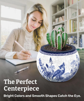 PieceRelax dual-layer planter with drip tray simplifies watering and mess-free use.