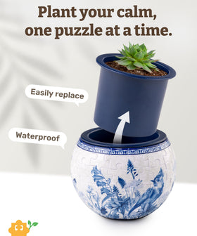 PieceRelax ornamental birds and flowers pattern elevates indoor plant display.