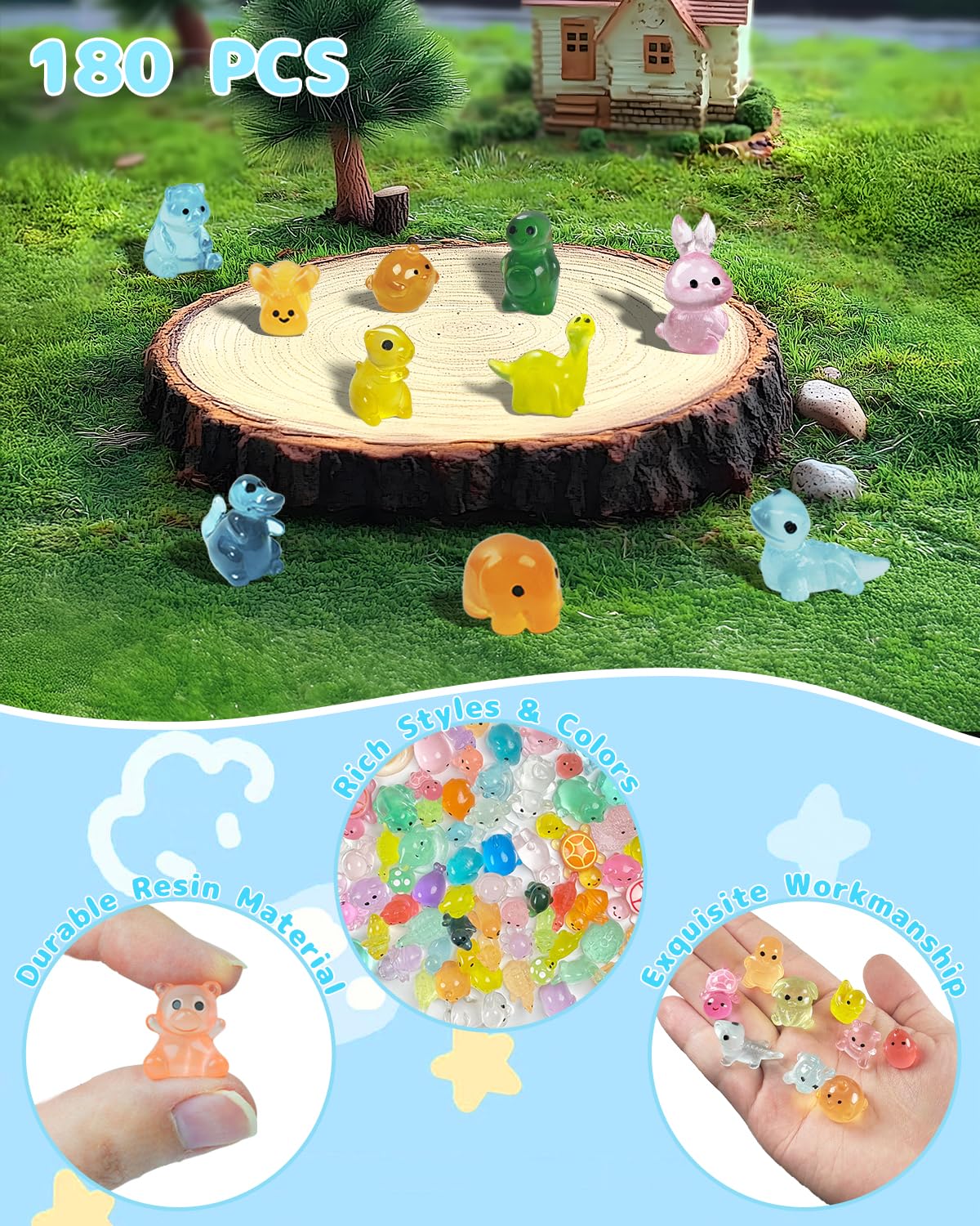 Piemow resin puppies figurine adds playful charm to bonsai and terrariums