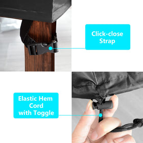 PIKAMAO adjustable strap hem and click-close straps ensure secure fit