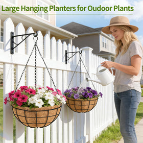 PIKAMAO four-pack hanging planters ready to elevate porches.