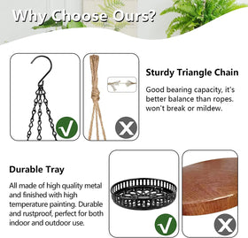 PIKAMAO hanging hooks and chains enable quick, secure installation.