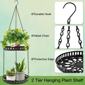 PIKAMAO metal hanging planter showing sturdy metal frame for durability.