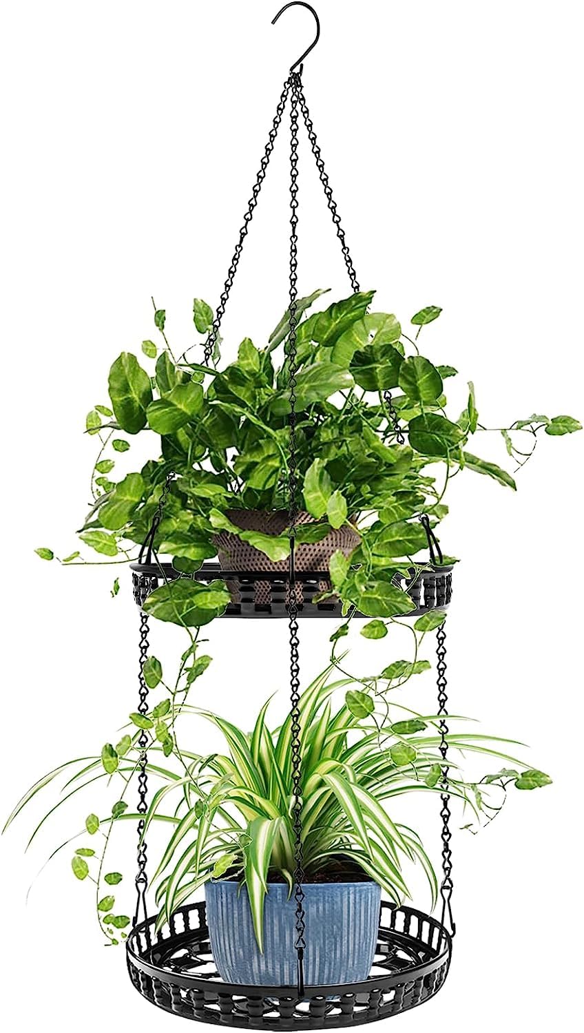 PIKAMAO plant hanger with a wide 9.45-inch tray for a bold centerpiece.