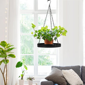 PIKAMAO 1-inch lip contains spills for tidy plant arrangements.