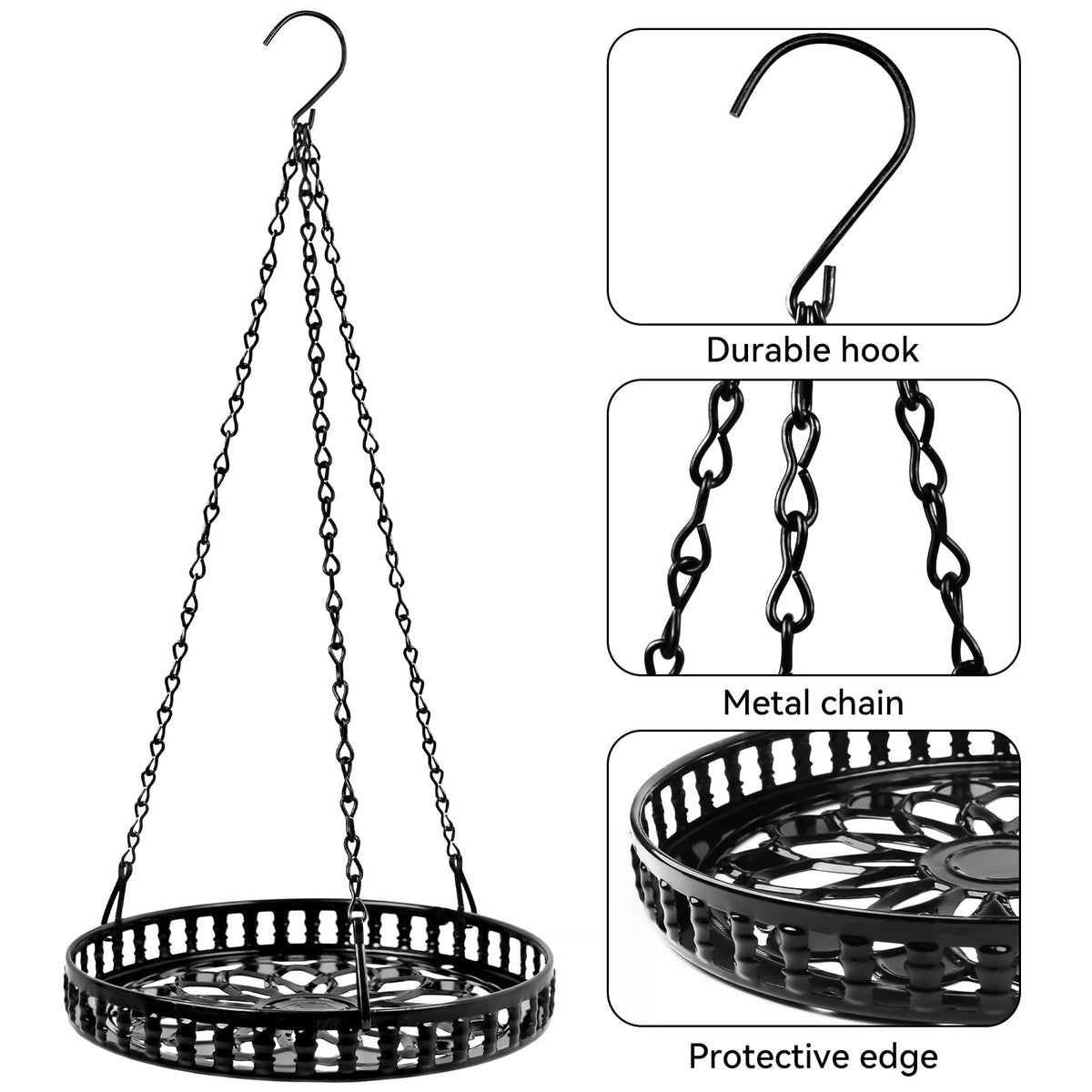 Two-pack display of PIKAMAO hanging planters for versatile arrangement