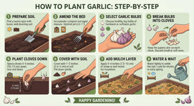 Pilestone garlic seed bulbs homegrown-quality thriving in your garden