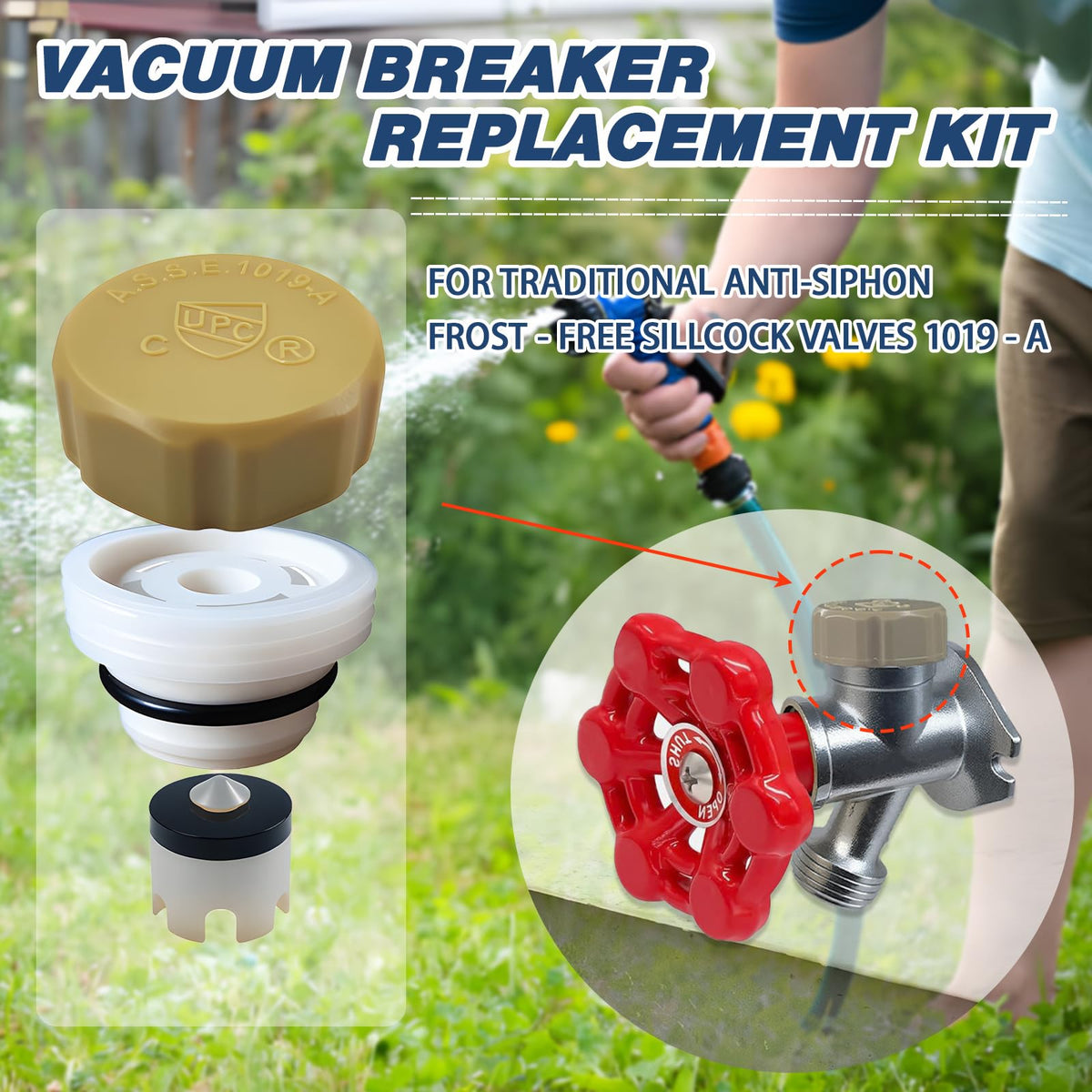 PILISPARK AS 1019-A vacuum breaker component ensures backflow prevention during repairs.