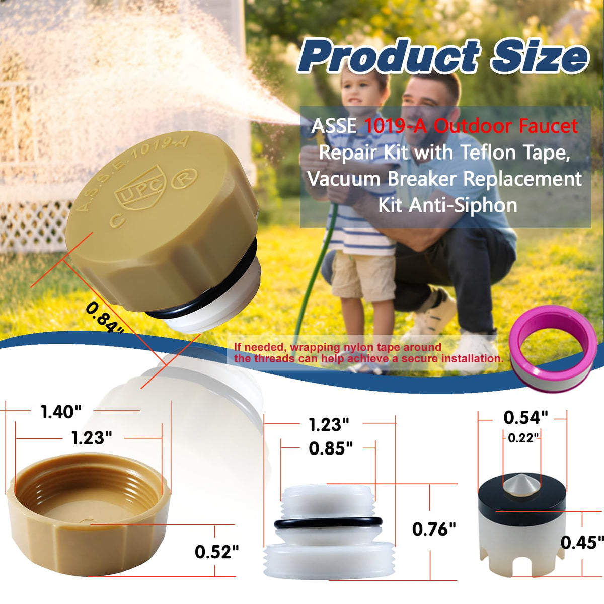 PILISPARK AS1019-A anti-siphon hose bib valve highlights durable components for lasting performance