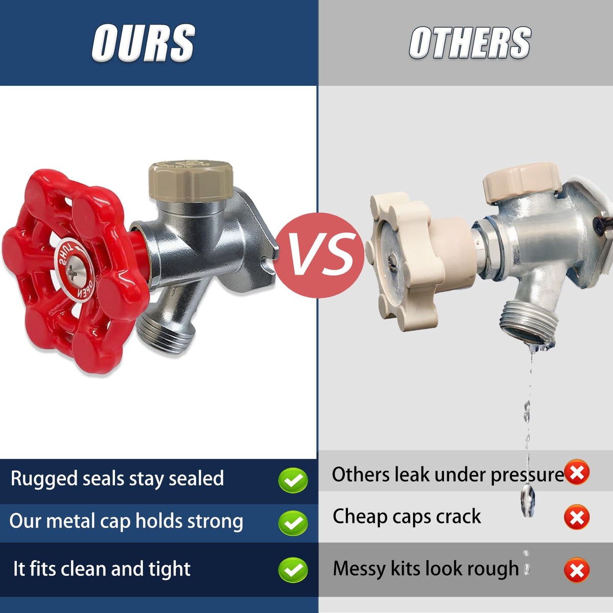 PILISPARK AS1019-A parts-included package enables targeted repair of damaged outdoor faucets