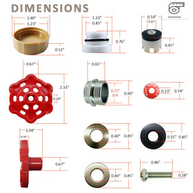 PILISPARK handle and packing parts ready for quick faucet repair