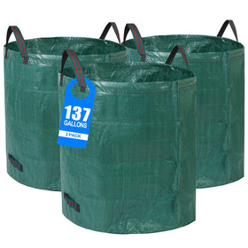 Pilntons 3-pack yard bags with double bottom provide strong leaf storage