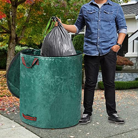 Pilntons yard debris bags folded for compact storage