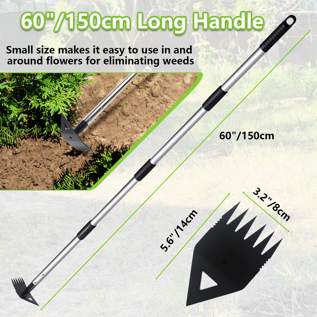 PIMEKOY weed puller ready for yard cleanup and tidy borders