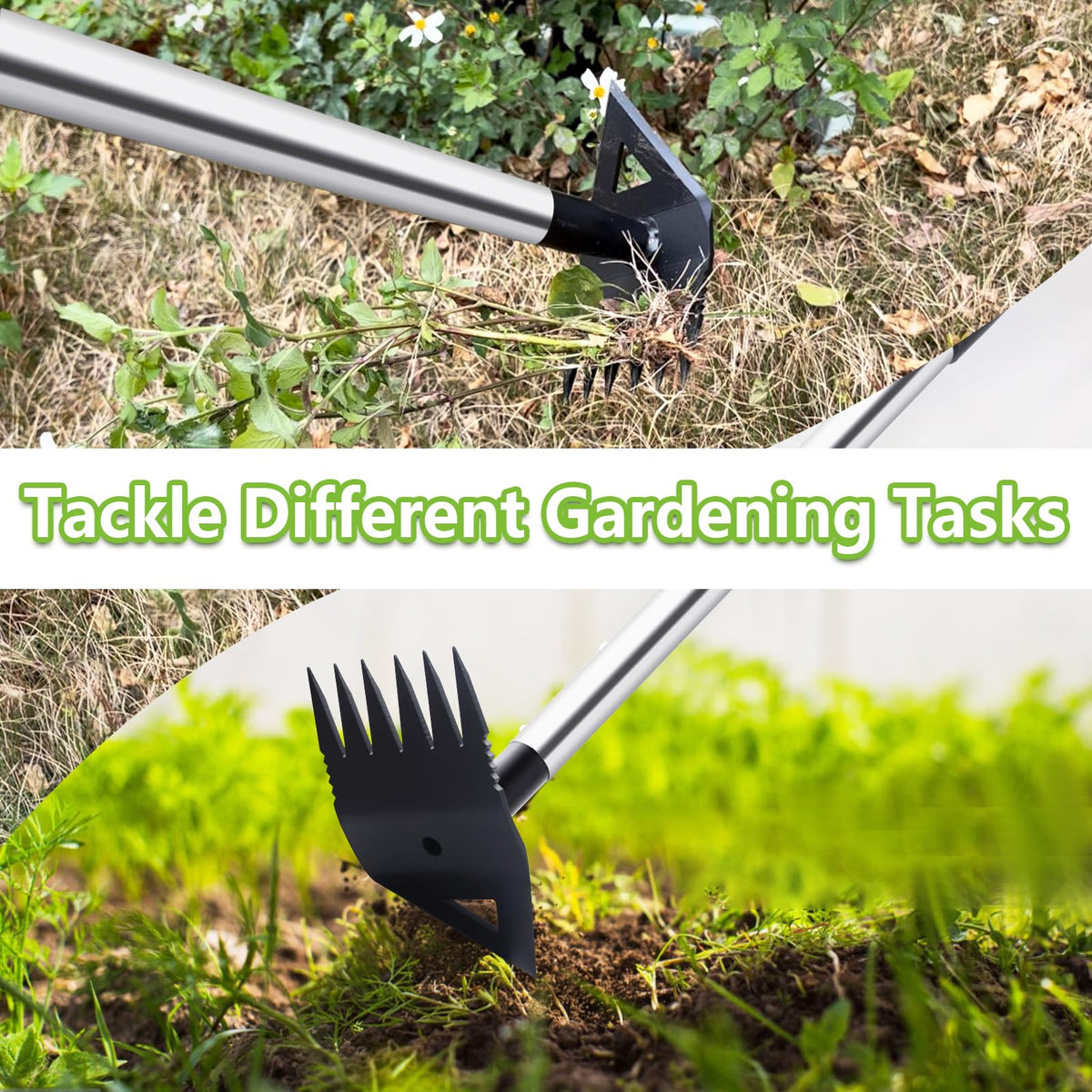 PIMEKOY cast steel weed rake head delivers durable weed removal