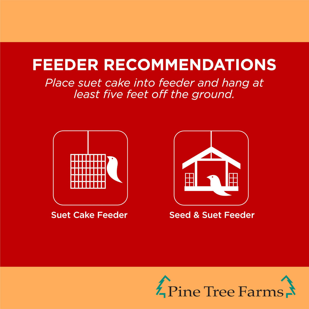 Pine Tree Farms Never Melt Hot Pepper Suet Cake combines seeds and peanuts for high-energy nutrition