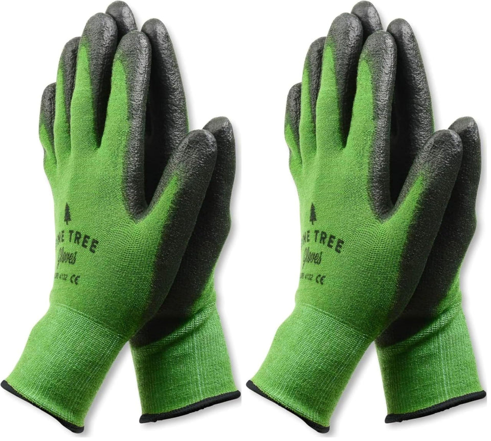 Pine Tree Tools bamboo gloves close-up showing breathable fabric for all-day comfort.