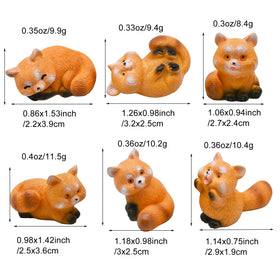 Pinenjoy red panda figurine 1inch tongue-out pose for whimsical decor.