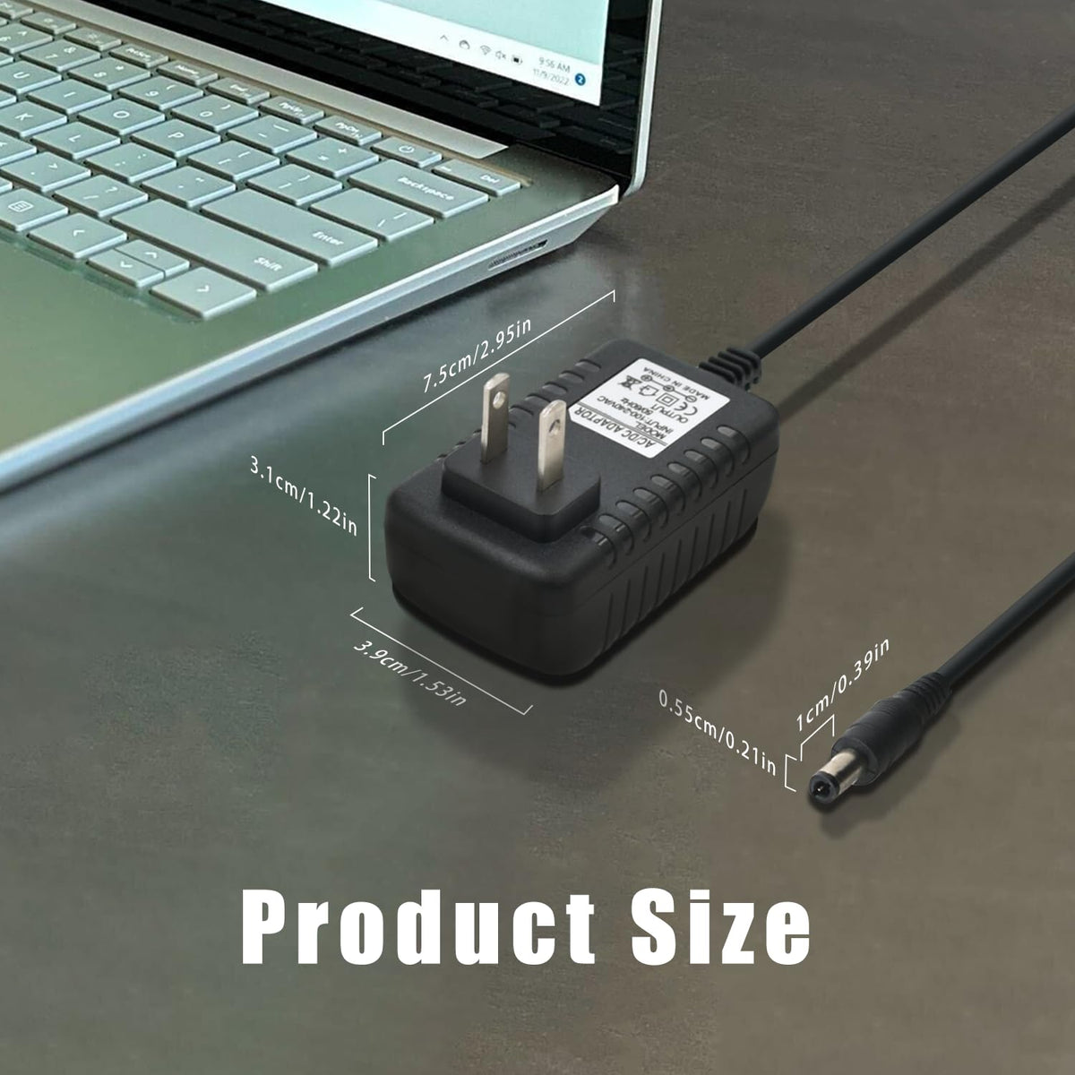Pinkind 705927 charger back view highlights accessible input and output ports.