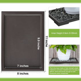 Pinkunn plant tray protects furniture while keeping humidity steady for healthy-looking plants.