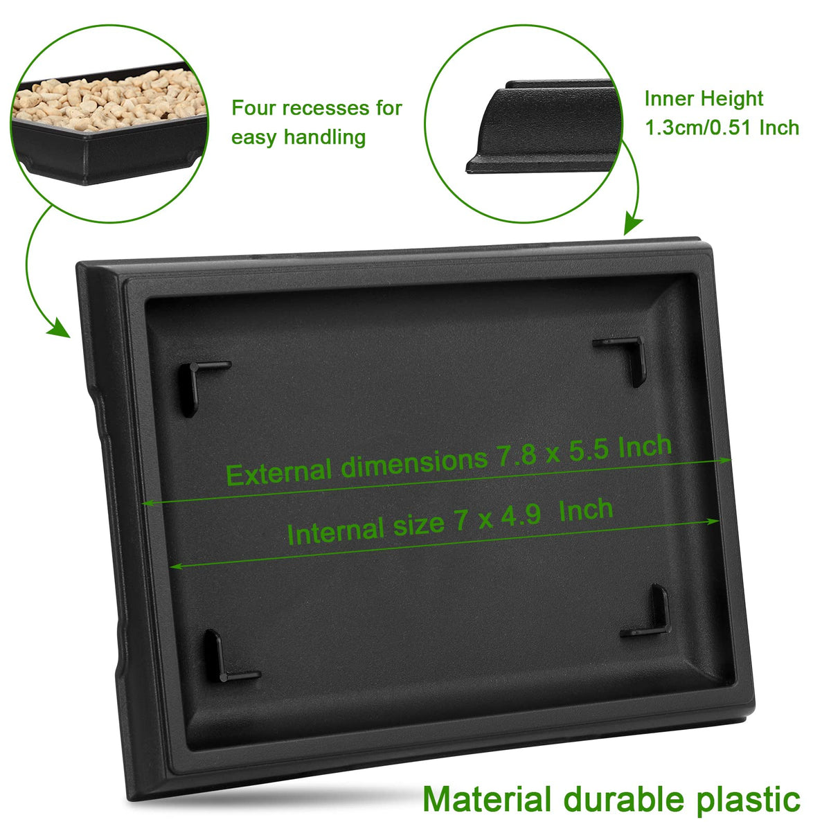 Pinkunn bonsai tray water catcher two-pack prevents spills and protects surfaces