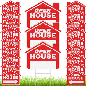 Pinkunn open house signs with stakes guide buyers from street to listing.