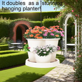 Pinky Family vertical garden tower beige assembly shown for versatile setup.