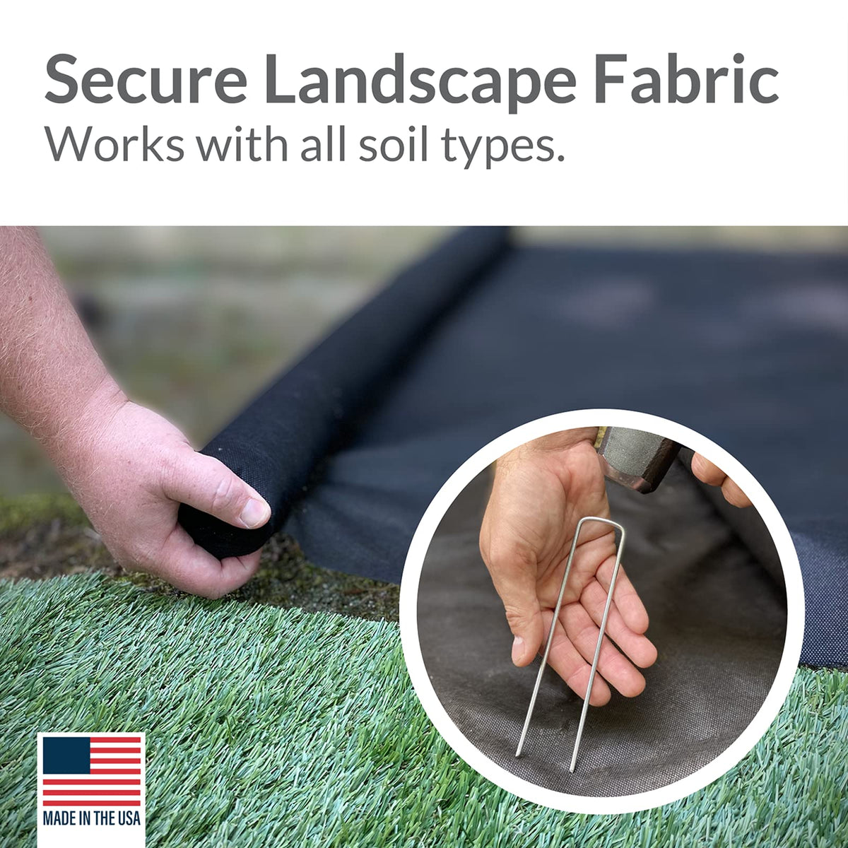 Pinnacle Mercantile heavy-duty 11-gauge staples provide strong ground hold