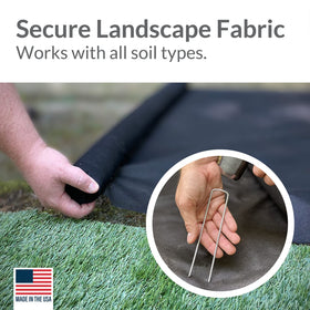 Pinnacle Mercantile heavy-duty 11-gauge staples provide strong ground hold