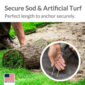 Pinnacle Mercantile weed barrier staples keep fabric firmly in place