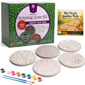 Pinwheel Crafts stepping stone kit bee stone for outdoor garden display