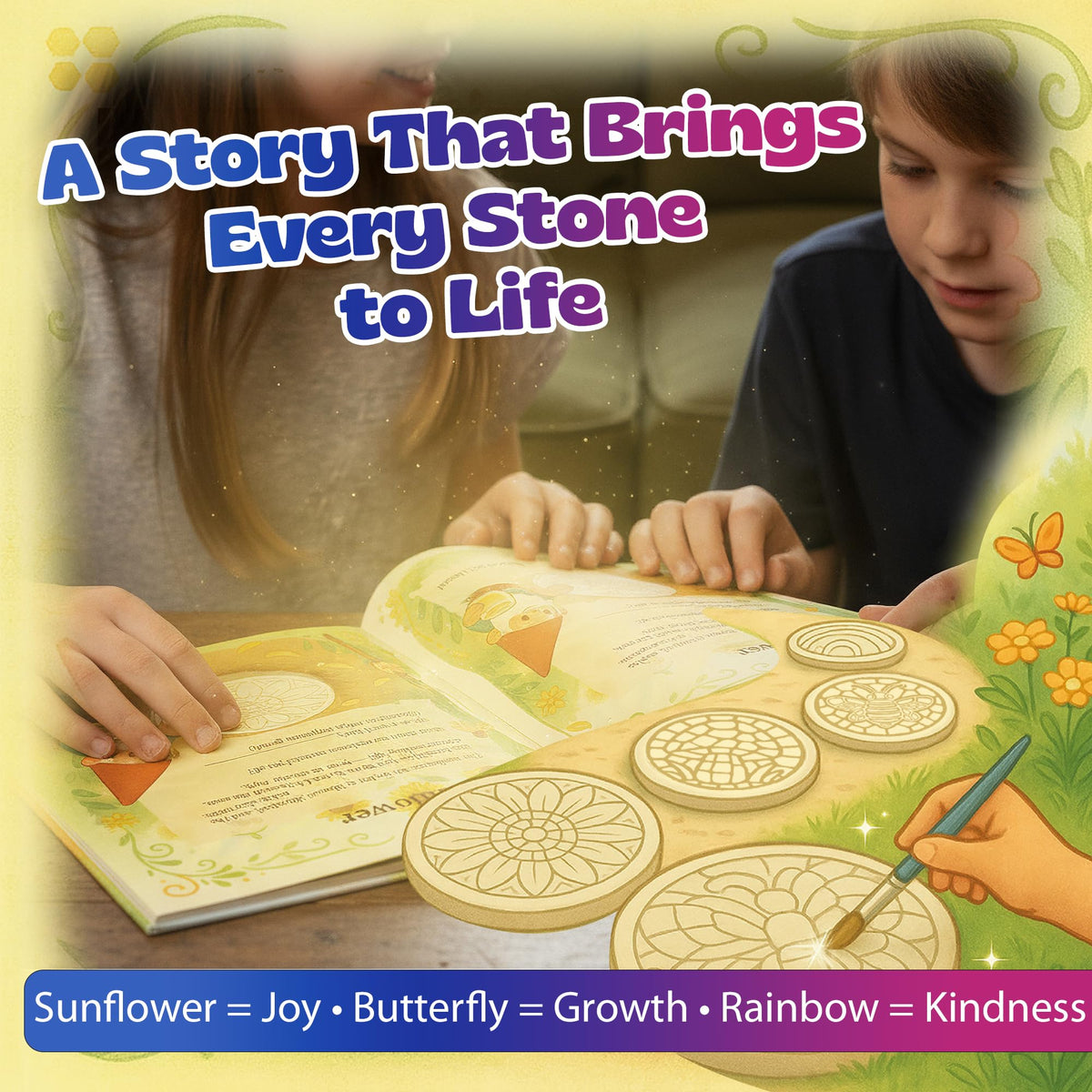 Pinwheel Crafts stepping stone kit mushroom stone whimsy for yard